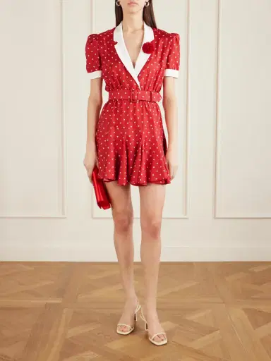 Rodarte Belted Printed Silk-twill Mini Dress | Thumbnail 2 Rodarte Belted Printed Silk-twill Mini Dress | Thumbnail 2