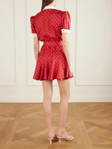 Rodarte Belted Printed Silk-twill Mini Dress | Thumbnail 3 Rodarte Belted Printed Silk-twill Mini Dress | Thumbnail 3