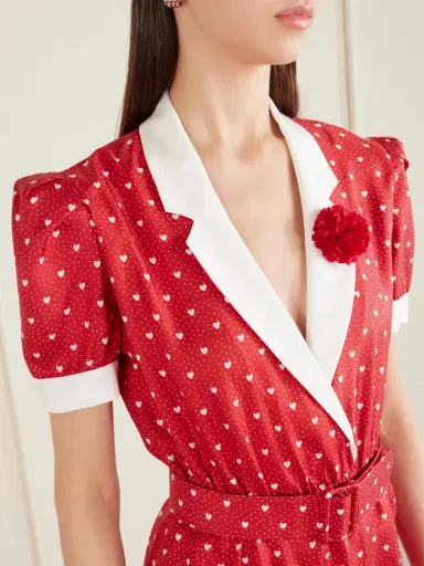 Rodarte Belted Printed Silk-twill Mini Dress | Thumbnail 4 Rodarte Belted Printed Silk-twill Mini Dress | Thumbnail 4