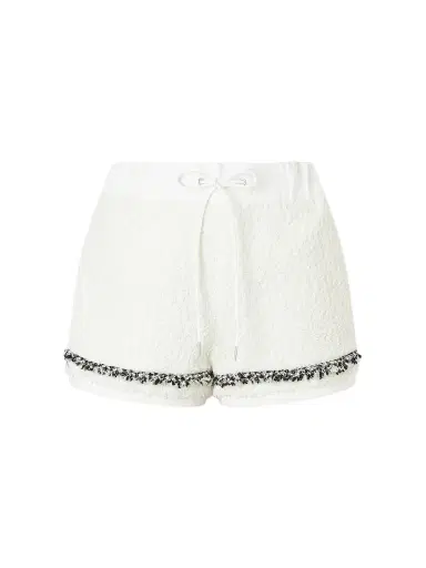 Sacai Canvas-trimmed Bouclé-tweed Shorts | Thumbnail 1 Sacai Canvas-trimmed Bouclé-tweed Shorts | Thumbnail 1