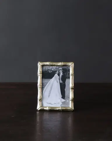 Beatriz Ball FRAME Sierra Modern Bamboo 5 x 7 Picture Frame (Gold) | Thumbnail 1 Beatriz Ball FRAME Sierra Modern Bamboo 5 x 7 Picture Frame (Gold) | Thumbnail 1