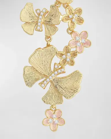 Anabel Aram Jewelry Butterfly with Flowers Dangle Earrings | Thumbnail 4 Anabel Aram Jewelry Butterfly with Flowers Dangle Earrings | Thumbnail 4