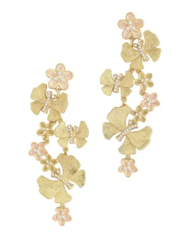 Anabel Aram Jewelry Butterfly with Flowers Dangle Earrings | Thumbnail 1 Anabel Aram Jewelry Butterfly with Flowers Dangle Earrings | Thumbnail 1