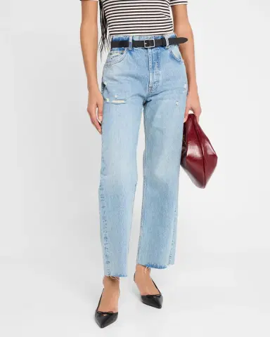 ANINE BING Gavin Distressed Straight-Leg Jeans | Thumbnail 3 ANINE BING Gavin Distressed Straight-Leg Jeans | Thumbnail 3