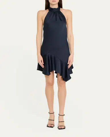 Ramy Brook Nari Asymmetric Flounce Halter Mini Dress | Thumbnail 2 Ramy Brook Nari Asymmetric Flounce Halter Mini Dress | Thumbnail 2