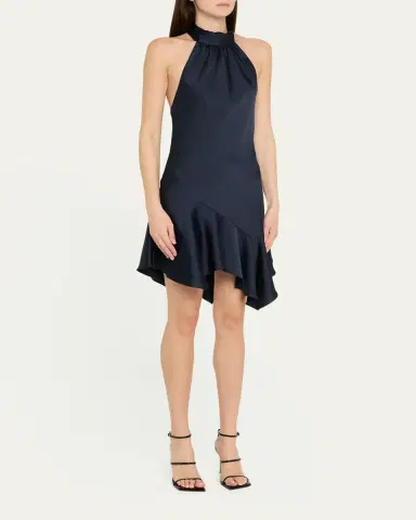 Ramy Brook Nari Asymmetric Flounce Halter Mini Dress | Thumbnail 4 Ramy Brook Nari Asymmetric Flounce Halter Mini Dress | Thumbnail 4