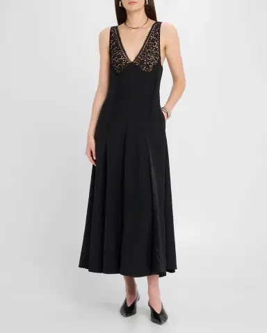 Maria McManus V-Neck Lace But Midi Dress | Thumbnail 2 Maria McManus V-Neck Lace But Midi Dress | Thumbnail 2