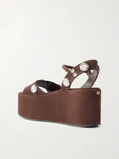 Valentino Garavani Nellcôte 65 Embellished Suede Platform Sandals | Thumbnail 3 Valentino Garavani Nellcôte 65 Embellished Suede Platform Sandals | Thumbnail 3