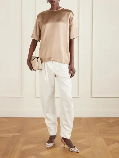 TOTEME Satin T-shirt | Thumbnail 2 TOTEME Satin T-shirt | Thumbnail 2
