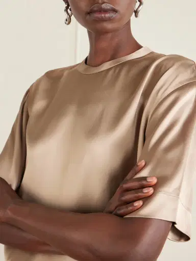 TOTEME Satin T-shirt | Thumbnail 4 TOTEME Satin T-shirt | Thumbnail 4