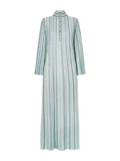 Missoni Sequin-embellished Striped Metallic Crochet-knit Turtleneck Maxi Dress | Thumbnail 1 Missoni Sequin-embellished Striped Metallic Crochet-knit Turtleneck Maxi Dress | Thumbnail 1