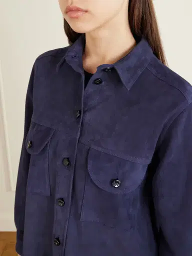 Blazé Milano Berber Paneled Suede Shirt | Thumbnail 5 Blazé Milano Berber Paneled Suede Shirt | Thumbnail 5