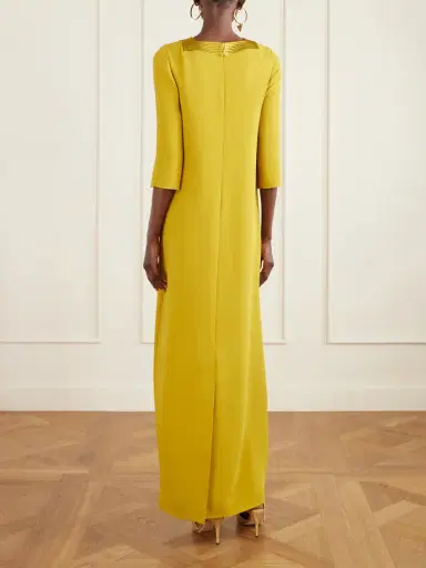 Valentino Garavani Embellished Satin-trimmed Silk-cady Gown | Thumbnail 3 Valentino Garavani Embellished Satin-trimmed Silk-cady Gown | Thumbnail 3