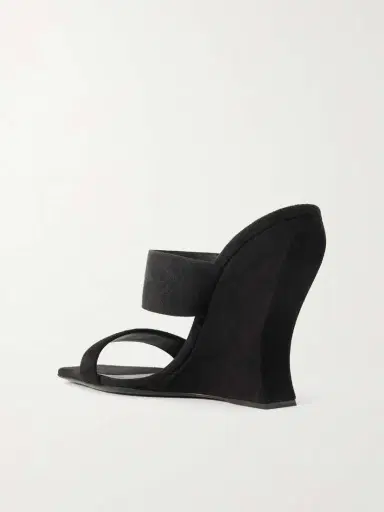 Alaïa Wave 110 Suede Wedge Mules | Thumbnail 3 Alaïa Wave 110 Suede Wedge Mules | Thumbnail 3