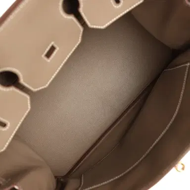 HERMÈS Hermes Birkin 35 Etoupe Togo Gold Hardware | Thumbnail 8 HERMÈS Hermes Birkin 35 Etoupe Togo Gold Hardware | Thumbnail 8
