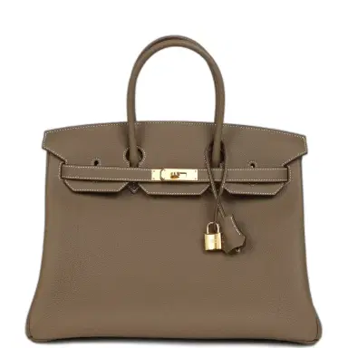HERMÈS Hermes Birkin 35 Etoupe Togo Gold Hardware | Thumbnail 1 HERMÈS Hermes Birkin 35 Etoupe Togo Gold Hardware | Thumbnail 1