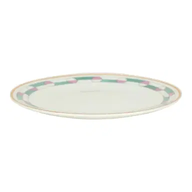 HERMÈS Hermes En Contrepoint White, Pink, Green Porcelain Bread and Butter Plate Set of 2 | Thumbnail 3 HERMÈS Hermes En Contrepoint White, Pink, Green Porcelain Bread and Butter Plate Set of 2 | Thumbnail 3