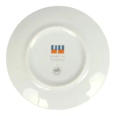 HERMÈS Hermes En Contrepoint White, Pink, Green Porcelain Bread and Butter Plate Set of 2 | Thumbnail 4 HERMÈS Hermes En Contrepoint White, Pink, Green Porcelain Bread and Butter Plate Set of 2 | Thumbnail 4