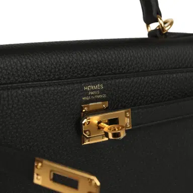 HERMÈS Hermes Kelly Retourne 25 Black Togo Gold Hardware | Thumbnail 7 HERMÈS Hermes Kelly Retourne 25 Black Togo Gold Hardware | Thumbnail 7