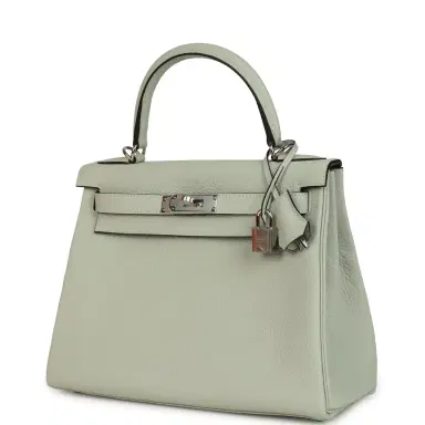 HERMÈS Hermes Kelly Retourne 28 Gris Neve Clemence Palladium Hardware | Thumbnail 3 HERMÈS Hermes Kelly Retourne 28 Gris Neve Clemence Palladium Hardware | Thumbnail 3