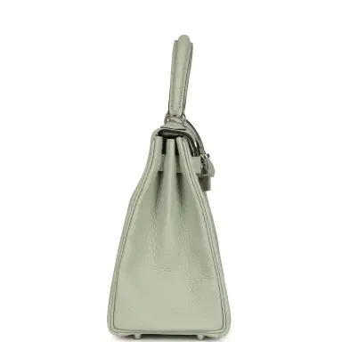 HERMÈS Hermes Kelly Retourne 28 Gris Neve Clemence Palladium Hardware | Thumbnail 4 HERMÈS Hermes Kelly Retourne 28 Gris Neve Clemence Palladium Hardware | Thumbnail 4