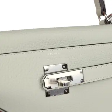 HERMÈS Hermes Kelly Retourne 28 Gris Neve Clemence Palladium Hardware | Thumbnail 7 HERMÈS Hermes Kelly Retourne 28 Gris Neve Clemence Palladium Hardware | Thumbnail 7