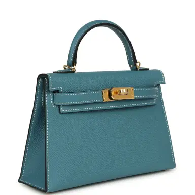 HERMÈS Hermes Kelly Sellier 20 Blue Jean Epsom Gold Hardware | Thumbnail 2 HERMÈS Hermes Kelly Sellier 20 Blue Jean Epsom Gold Hardware | Thumbnail 2