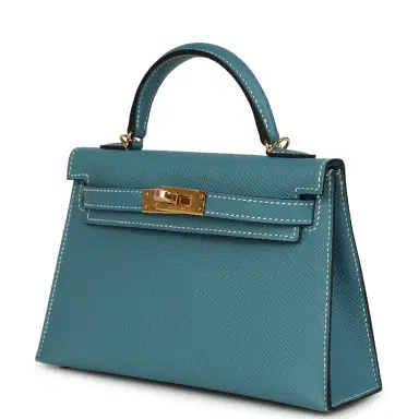 HERMÈS Hermes Kelly Sellier 20 Blue Jean Epsom Gold Hardware | Thumbnail 3 HERMÈS Hermes Kelly Sellier 20 Blue Jean Epsom Gold Hardware | Thumbnail 3
