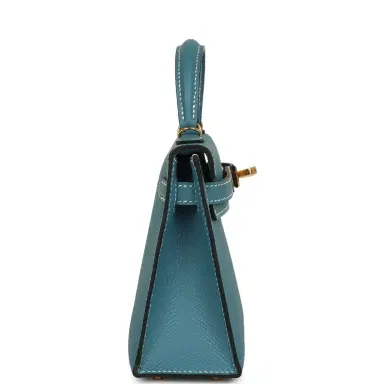 HERMÈS Hermes Kelly Sellier 20 Blue Jean Epsom Gold Hardware | Thumbnail 4 HERMÈS Hermes Kelly Sellier 20 Blue Jean Epsom Gold Hardware | Thumbnail 4