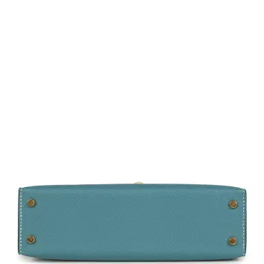 HERMÈS Hermes Kelly Sellier 20 Blue Jean Epsom Gold Hardware | Thumbnail 6 HERMÈS Hermes Kelly Sellier 20 Blue Jean Epsom Gold Hardware | Thumbnail 6