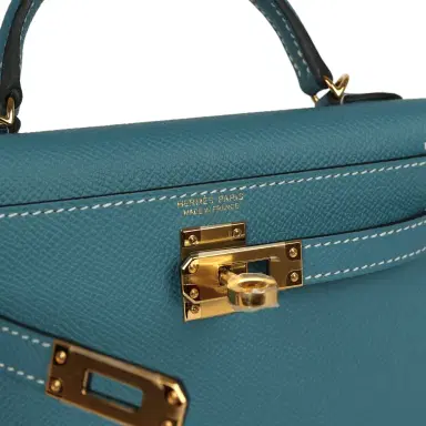 HERMÈS Hermes Kelly Sellier 20 Blue Jean Epsom Gold Hardware | Thumbnail 7 HERMÈS Hermes Kelly Sellier 20 Blue Jean Epsom Gold Hardware | Thumbnail 7