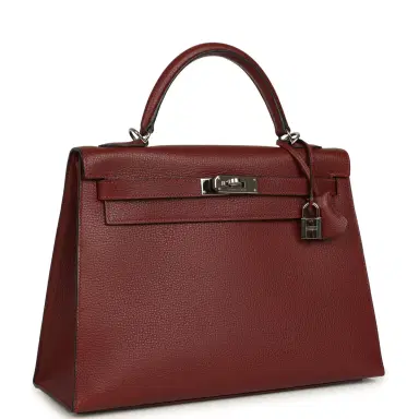 HERMÈS Vintage Hermes Kelly Sellier 32 Rouge H Vache Liegee Palladium Hardware | Thumbnail 2 HERMÈS Vintage Hermes Kelly Sellier 32 Rouge H Vache Liegee Palladium Hardware | Thumbnail 2