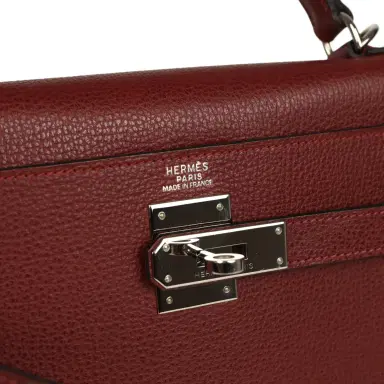 HERMÈS Vintage Hermes Kelly Sellier 32 Rouge H Vache Liegee Palladium Hardware | Thumbnail 7 HERMÈS Vintage Hermes Kelly Sellier 32 Rouge H Vache Liegee Palladium Hardware | Thumbnail 7