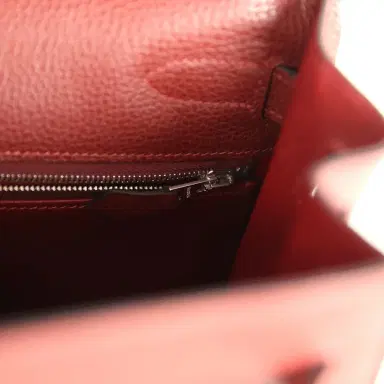 HERMÈS Vintage Hermes Kelly Sellier 32 Rouge H Vache Liegee Palladium Hardware | Thumbnail 9 HERMÈS Vintage Hermes Kelly Sellier 32 Rouge H Vache Liegee Palladium Hardware | Thumbnail 9