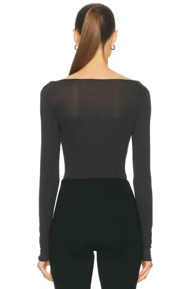 Skims Sheer Modal Long Sleeve Boatneck T-Shirt | Thumbnail 3 Skims Sheer Modal Long Sleeve Boatneck T-Shirt | Thumbnail 3