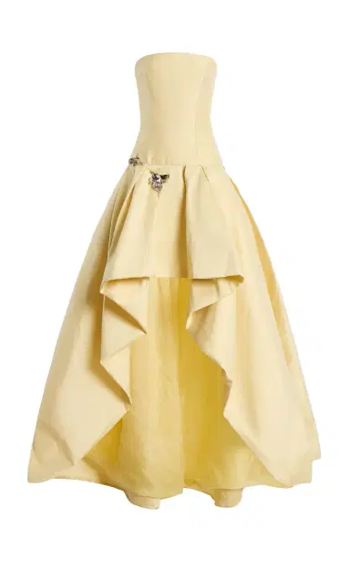 Monique Lhuillier Strapless High-Low Cotton-Blend Mikado Ball Gown | Thumbnail 1 Monique Lhuillier Strapless High-Low Cotton-Blend Mikado Ball Gown | Thumbnail 1