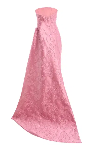 Monique Lhuillier Draped Cotton-Blend Jacquard Gown | Thumbnail 5 Monique Lhuillier Draped Cotton-Blend Jacquard Gown | Thumbnail 5