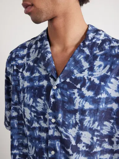 OFFICINE GÉNÉRALE Eren Camp-Collar Tie-Dyed Lyocell Shirt - Men | Thumbnail 5 OFFICINE GÉNÉRALE Eren Camp-Collar Tie-Dyed Lyocell Shirt - Men | Thumbnail 5