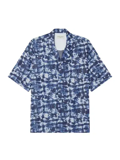 OFFICINE GÉNÉRALE Eren Camp-Collar Tie-Dyed Lyocell Shirt - Men | Thumbnail 1 OFFICINE GÉNÉRALE Eren Camp-Collar Tie-Dyed Lyocell Shirt - Men | Thumbnail 1
