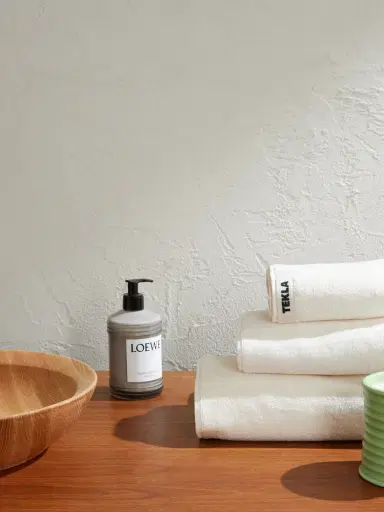 Tekla Set of Three Logo-Appliquéd Organic Cotton-Terry Towels - Men | Thumbnail 2 Tekla Set of Three Logo-Appliquéd Organic Cotton-Terry Towels - Men | Thumbnail 2