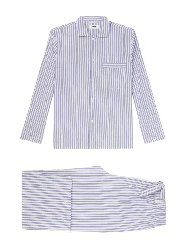 Tekla Striped Organic Cotton-Poplin Pyjamas - Men | Thumbnail 1 Tekla Striped Organic Cotton-Poplin Pyjamas - Men | Thumbnail 1