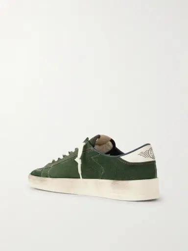 Golden Goose Stardan Distressed Leather-Trimmed Suede Sneakers - Men | Thumbnail 4 Golden Goose Stardan Distressed Leather-Trimmed Suede Sneakers - Men | Thumbnail 4