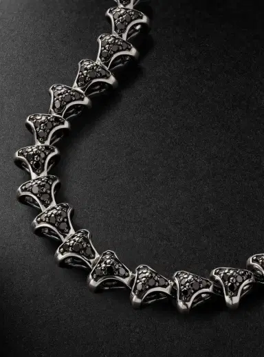David Yurman Armory Sterling Silver Diamond Necklace - Men | Thumbnail 4 David Yurman Armory Sterling Silver Diamond Necklace - Men | Thumbnail 4