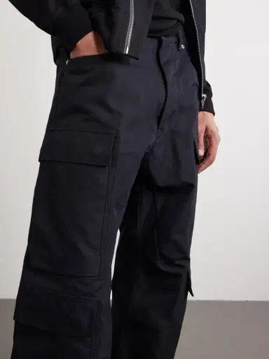 Rick Owens Geth Straight-Leg Cotton-Blend Canvas Cargo Trousers - Men | Thumbnail 5 Rick Owens Geth Straight-Leg Cotton-Blend Canvas Cargo Trousers - Men | Thumbnail 5
