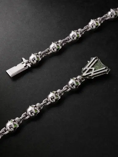 Alex Moss New York Dead Head 14-Karat White Gold Diamond Chain Necklace - Men | Thumbnail 3 Alex Moss New York Dead Head 14-Karat White Gold Diamond Chain Necklace - Men | Thumbnail 3