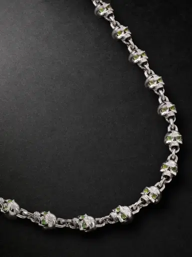 Alex Moss New York Dead Head 14-Karat White Gold Diamond Chain Necklace - Men | Thumbnail 1 Alex Moss New York Dead Head 14-Karat White Gold Diamond Chain Necklace - Men | Thumbnail 1