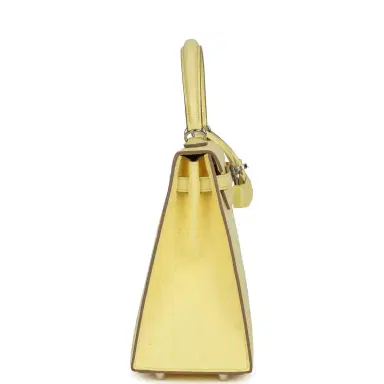 HERMÈS Hermes Kelly Sellier 25 Limoncello Ostrich Palladium Hardware | Thumbnail 3 HERMÈS Hermes Kelly Sellier 25 Limoncello Ostrich Palladium Hardware | Thumbnail 3