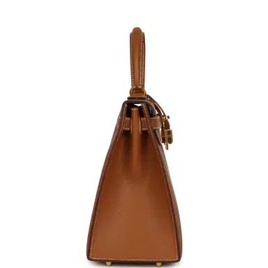 HERMÈS Hermes Kelly Sellier 28 Gold Epsom Gold Hardware | Thumbnail 4 HERMÈS Hermes Kelly Sellier 28 Gold Epsom Gold Hardware | Thumbnail 4