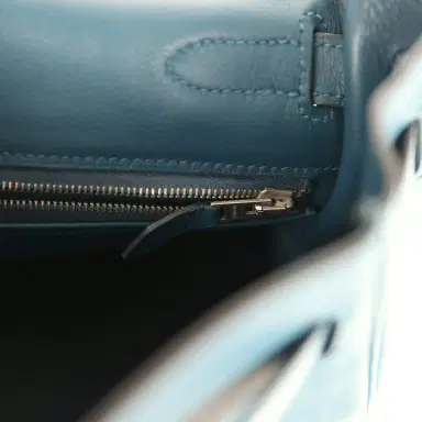 HERMÈS Pre-owned Hermes Kelly Retourne 32 Bleu De Malte Swift Palladium Hardware | Thumbnail 9 HERMÈS Pre-owned Hermes Kelly Retourne 32 Bleu De Malte Swift Palladium Hardware | Thumbnail 9