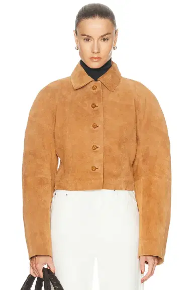 RÓHE Rounded Textured Suede Jacket | Thumbnail 2 RÓHE Rounded Textured Suede Jacket | Thumbnail 2